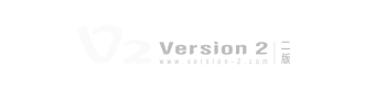 Logo with stylized text V2 followed by Version 2 and the website www.version-2.com in smaller letters. Chinese characters appear on the right side, highlighting a CyberSecurity focus for MSPs to Secure & Insure their clients.