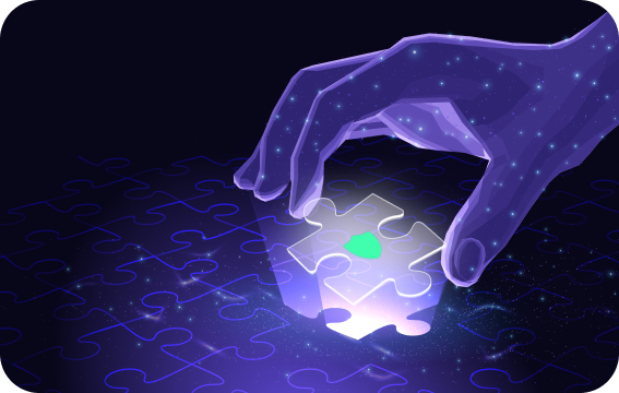 A glowing, star-filled hand places the final puzzle piece into a cosmic puzzle, the completed spot illuminated like a discovery in the Blog Archive 2025. The scene radiates a sense of futuristic completion and wonder.