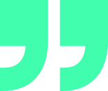 Large, bold, mint green closing quotation marks on a light gray background, partially cropped for a modern effect—ideal for MSPs or CyberSecurity content seeking a fresh and graphic design touch.